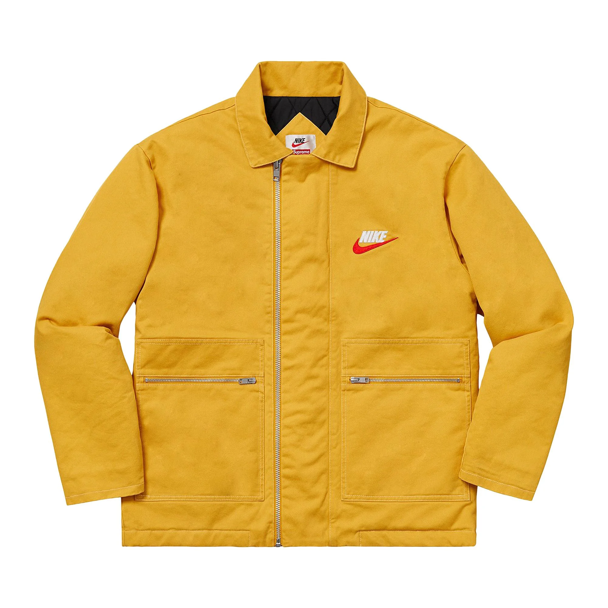 Supreme x Nike Double Zip Quilted Work Jacket 'Mustard' - 1