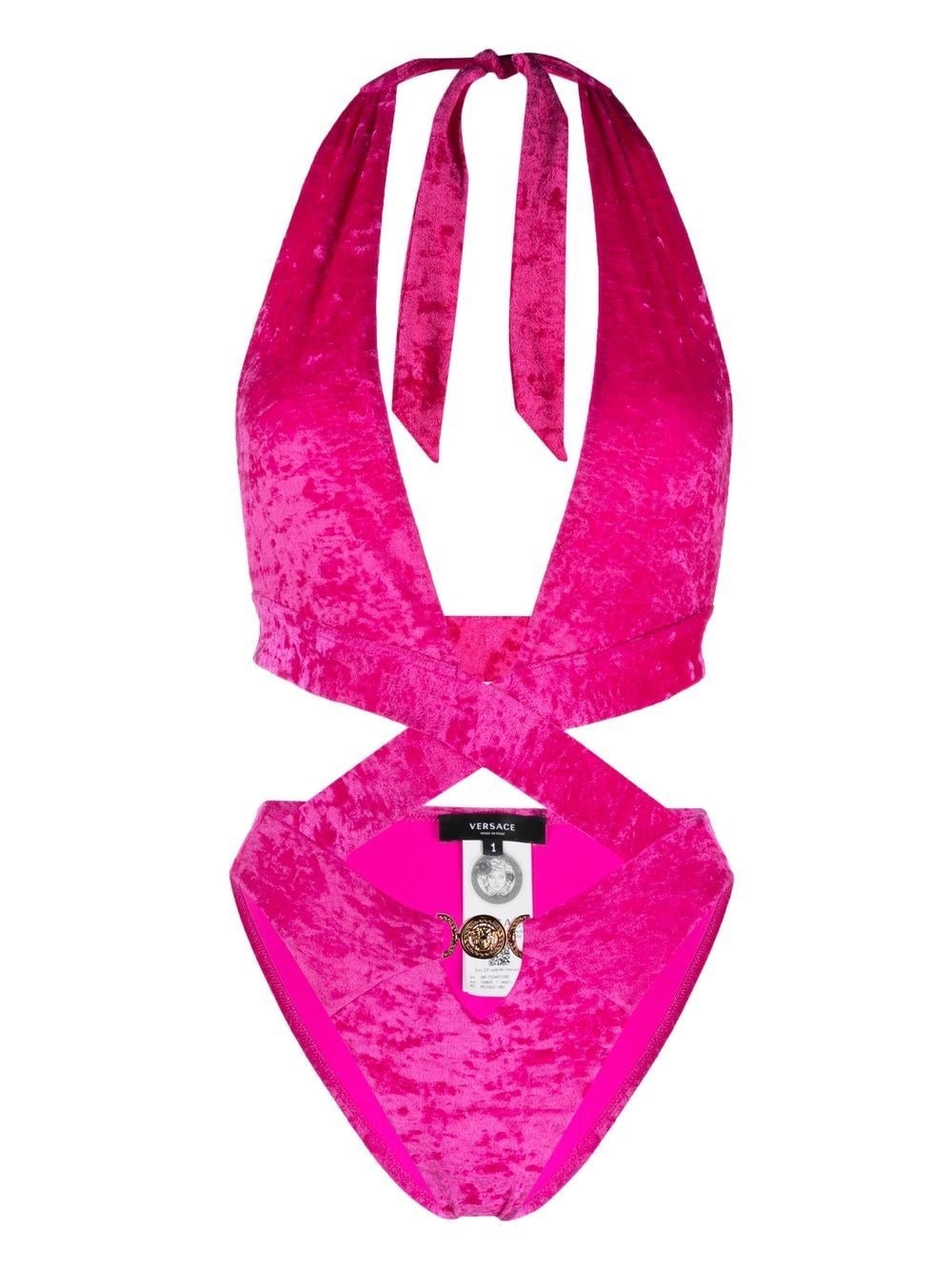 タンキニ Versace Medusa Plaque Detail Swimsuit Versace Medusa Plaque Detail Swimsuit | Black | FARFETCH