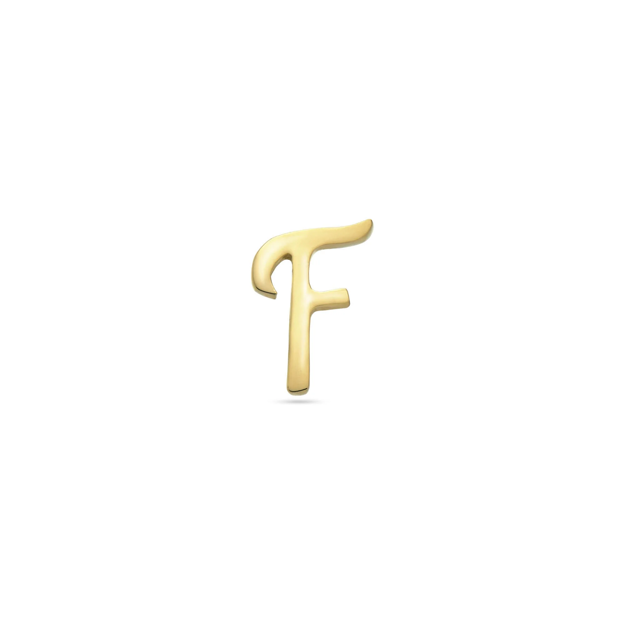 Gold Cursive Initial Stud - 1