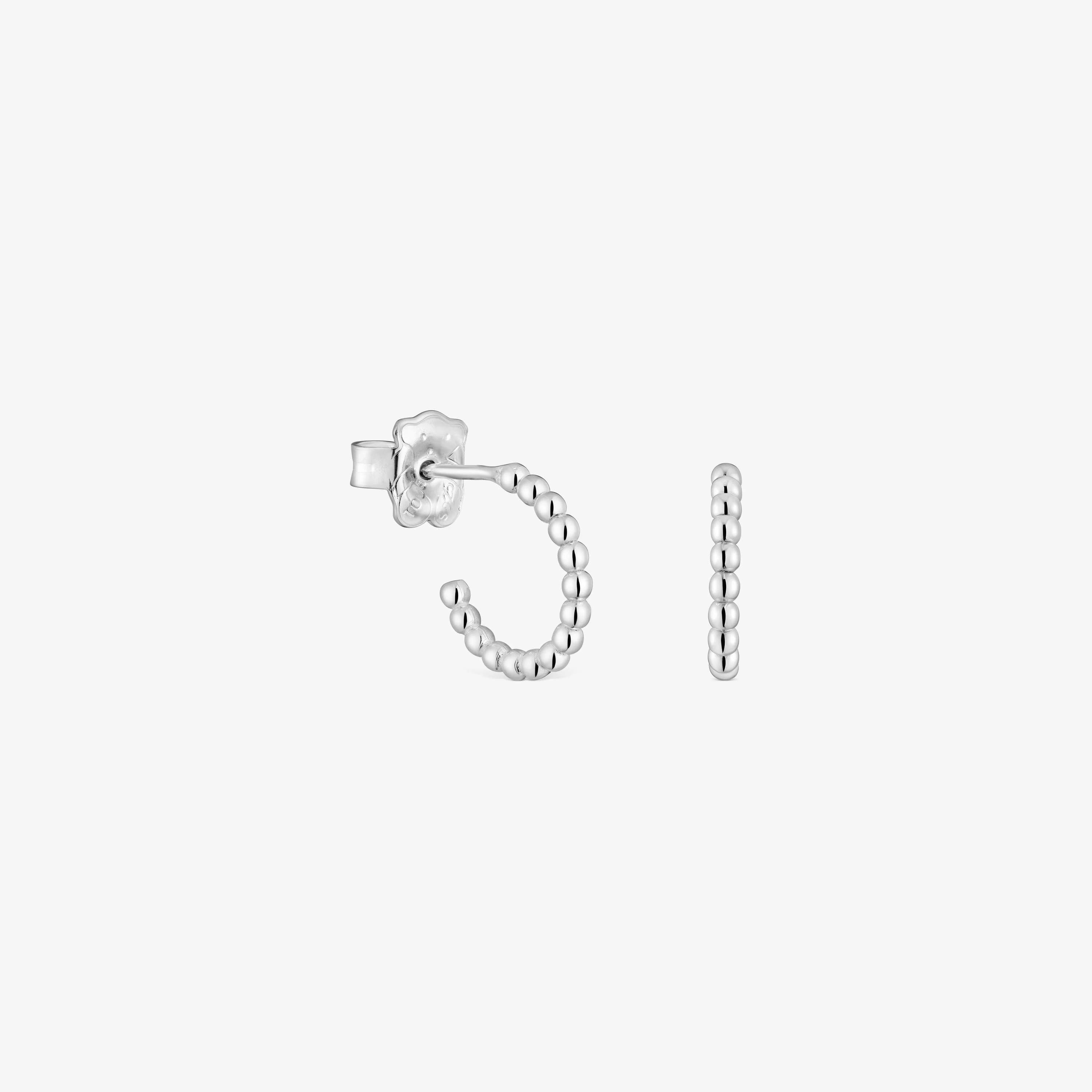 Short 10 mm silver ball Hoop earrings TOUS Basics - 1