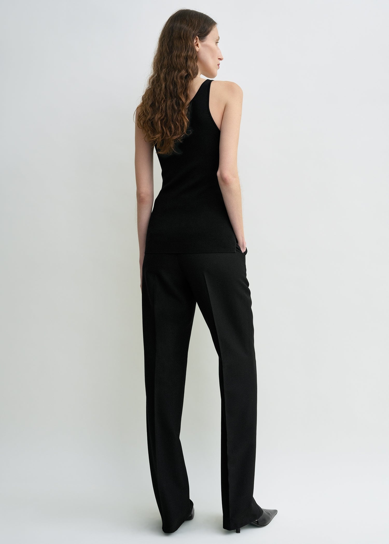Compact knit tank black - 4