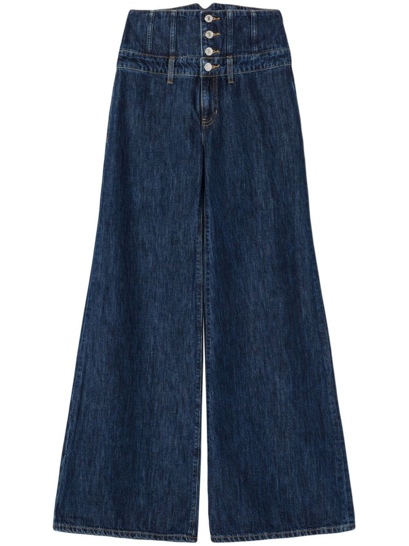 corset-waist wide-leg jeans 1