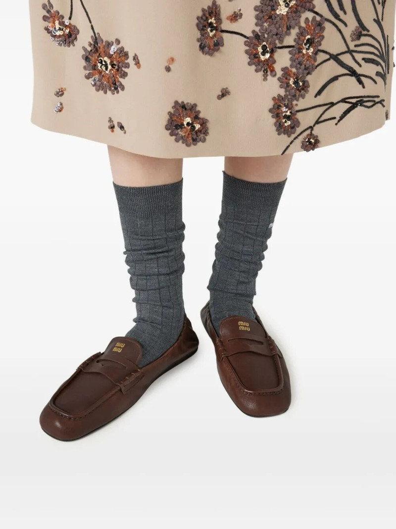 Miu Miu RUCHES NAPPA LEATHER LOAFERS outlook