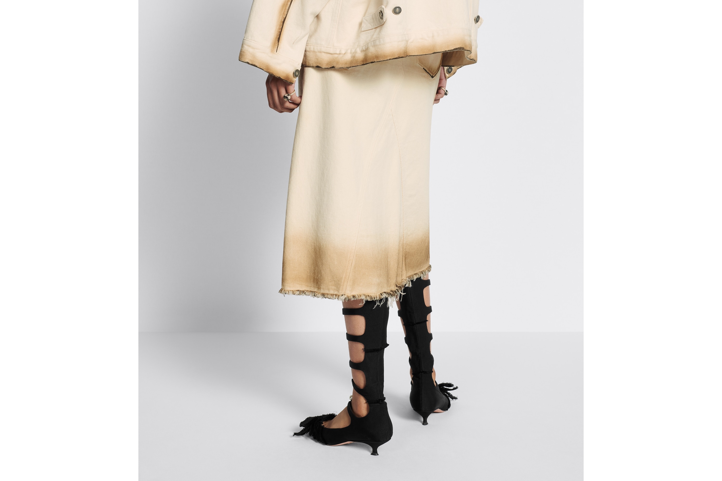 Flared Mid-Length Skirt - 7