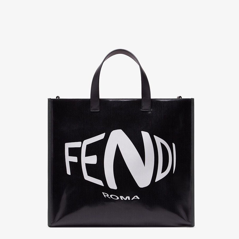 Black glazed canvas bag 1