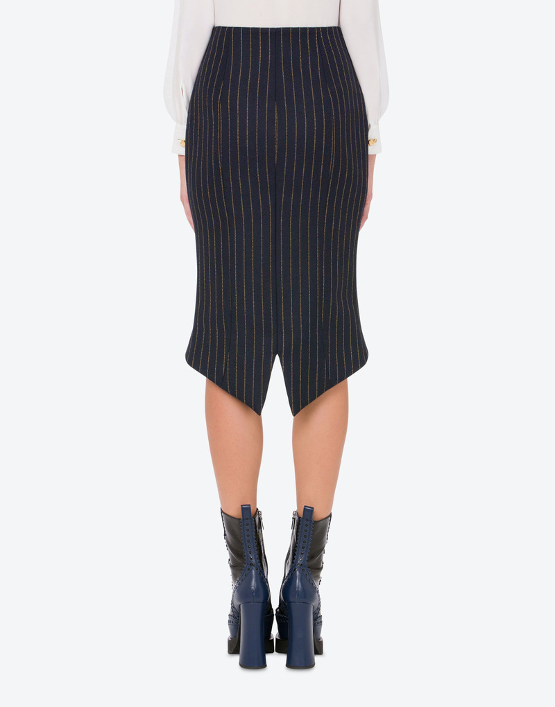 PINSTRIPE WOOL SKIRT 3