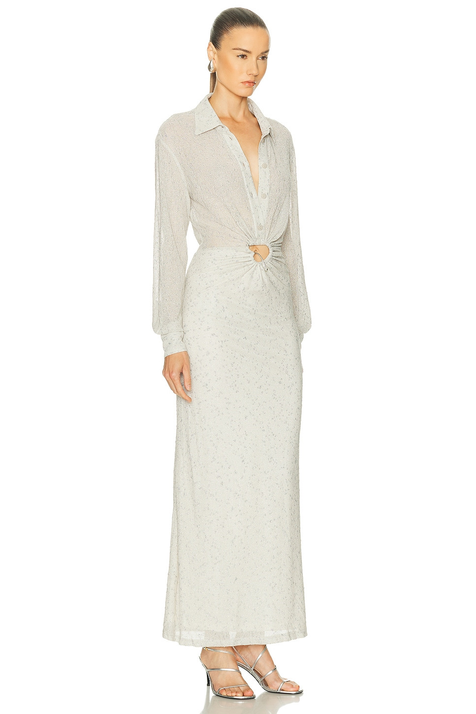 Imber Metallic Shirt Dress - 2