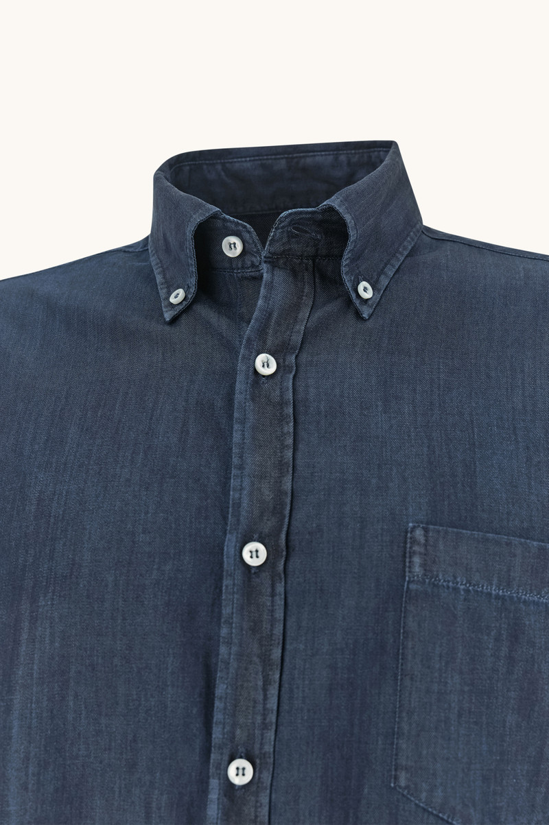 Paul & Shark X-SOFT SHIRT IN GIZA COTTON LIGHT DENIM outlook