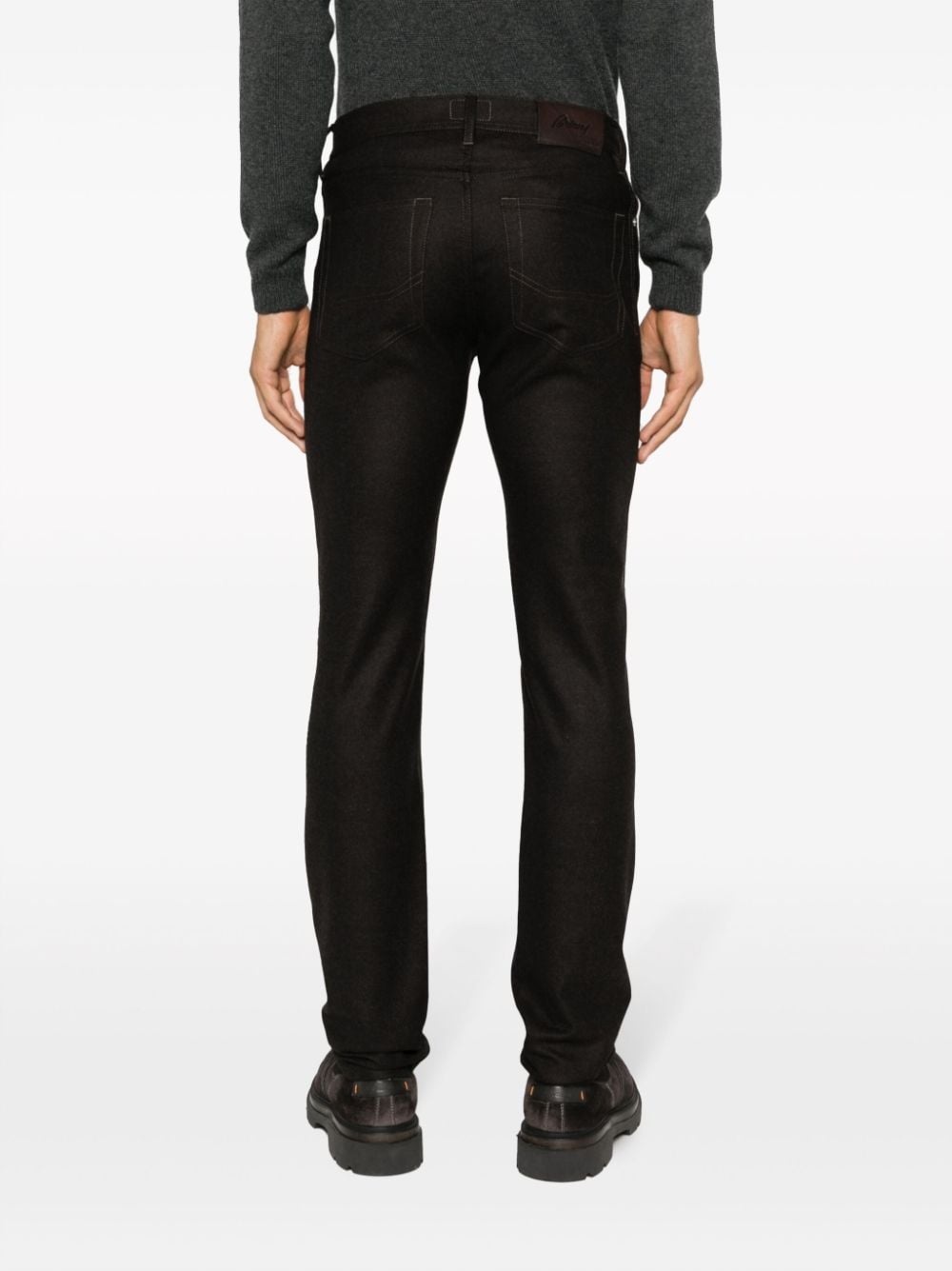 low-rise slim-fit tapered trousers - 4