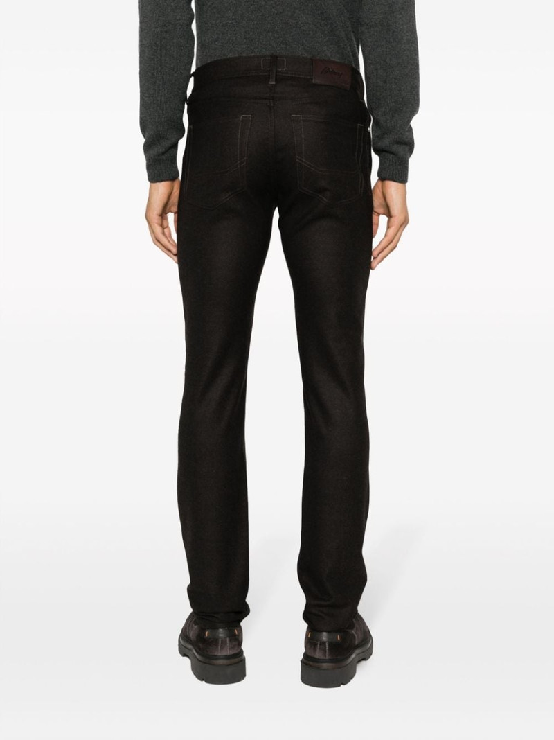low-rise slim-fit tapered trousers 4
