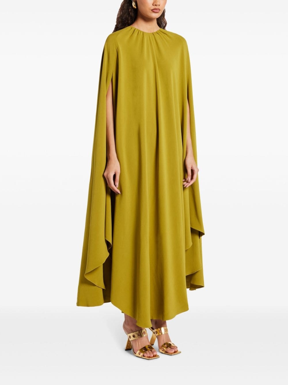 silk-blend kaftan gown - 3