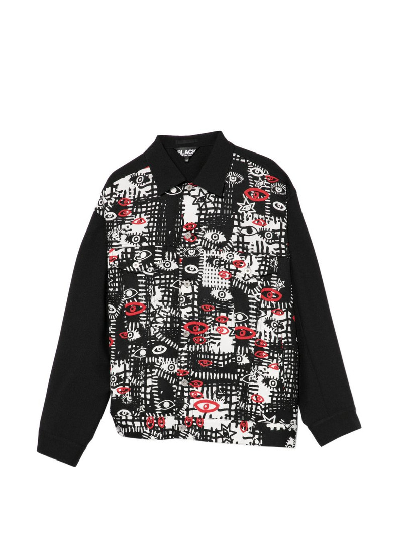 graphic print long-sleeve shirt jacket 1