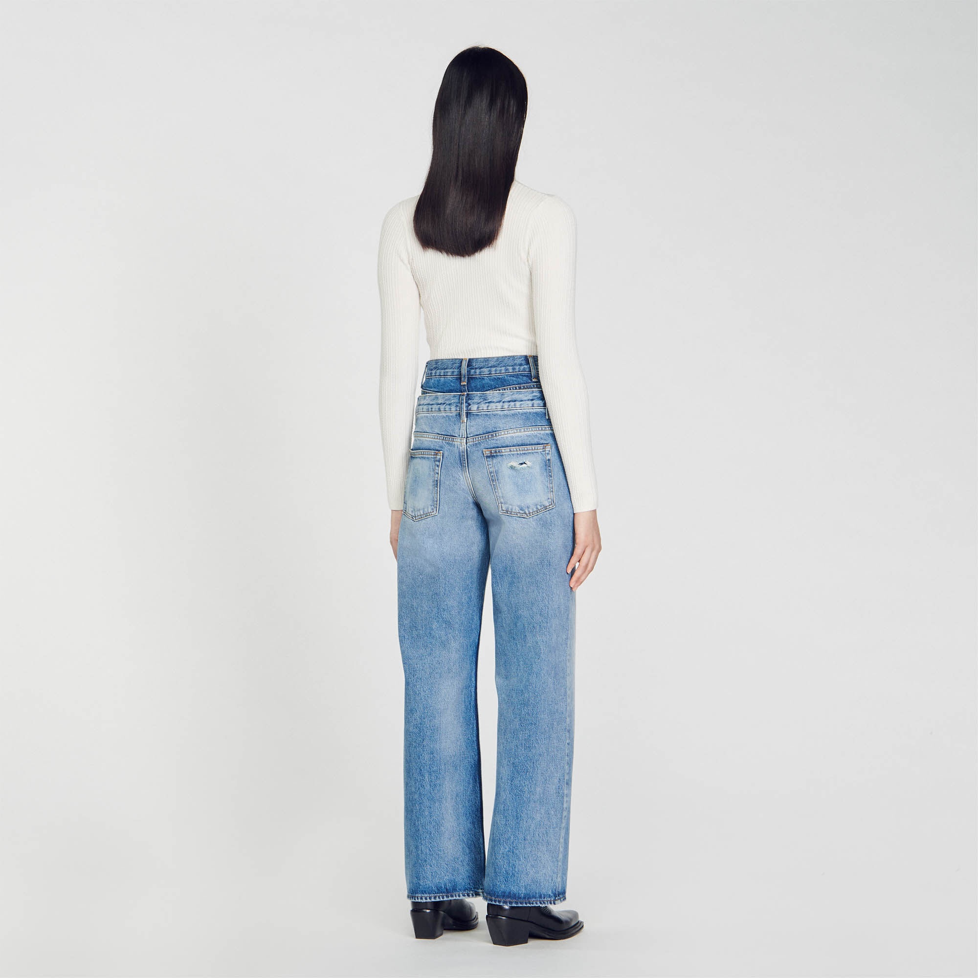 DOUBLE-BELTED JEANS - 6