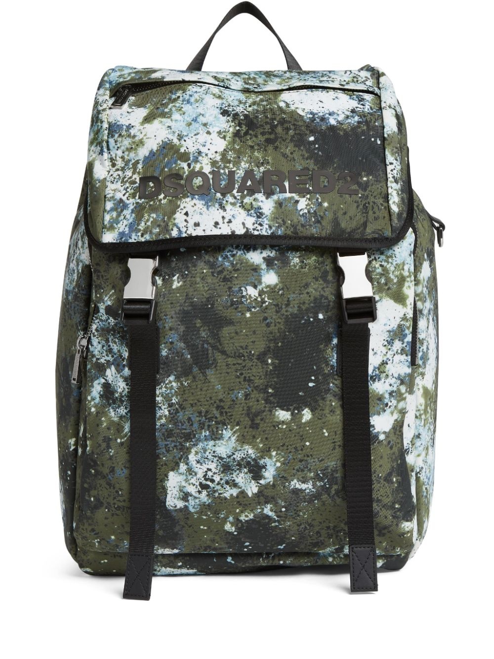 paint-splashes logo-print backpack - 1