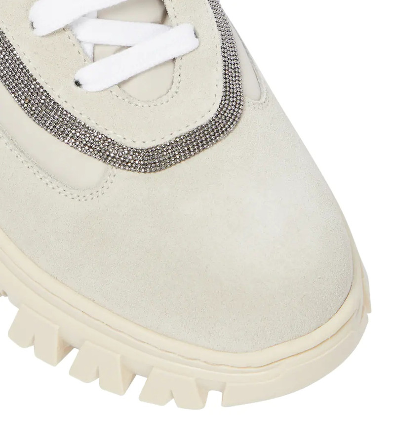 Embellished suede high-top sneakers 5