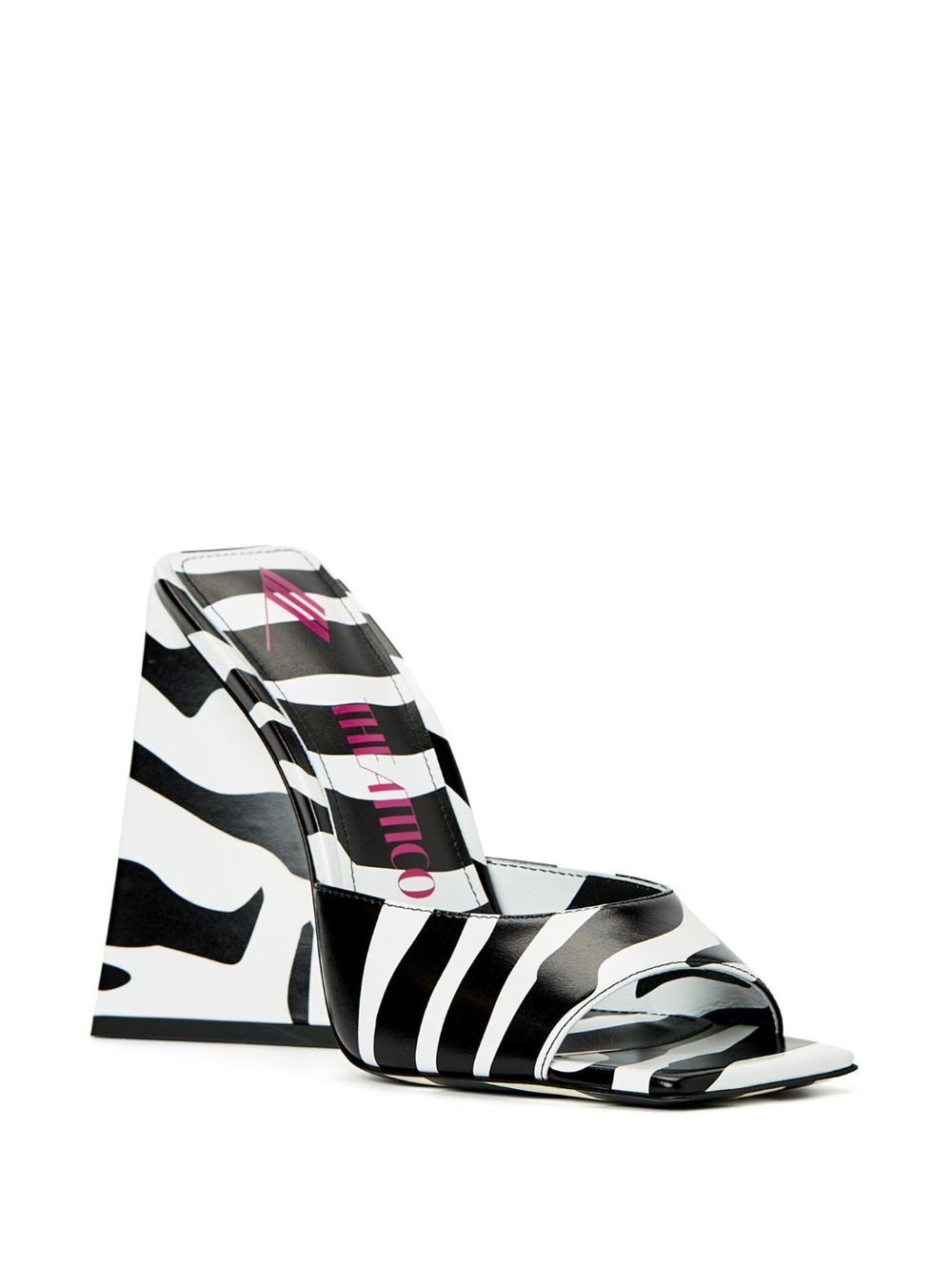 Devon 115mm zebra-print mules - 2