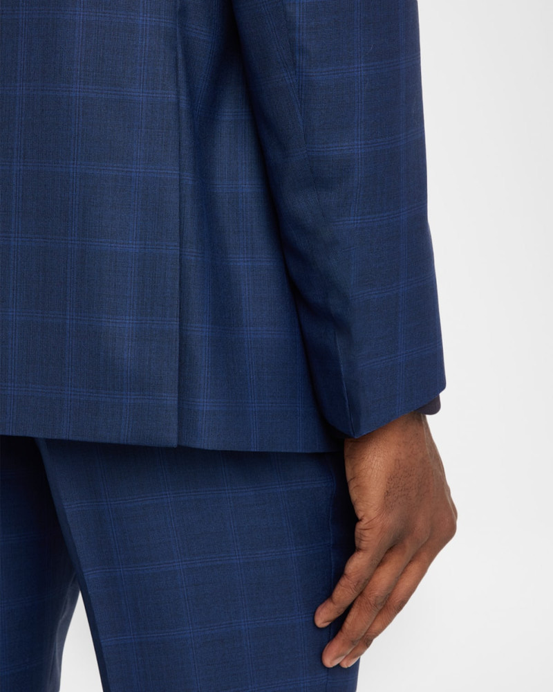 Men's Wool and Silk Windowpane Sport Coat 9