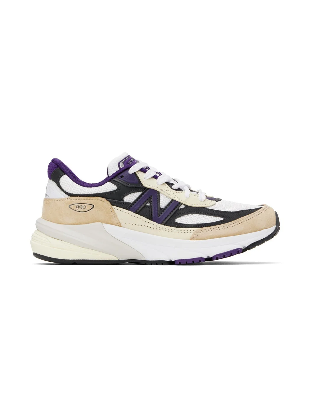 Off-White & Purple Made in USA 990v6 Sneakers - 1
