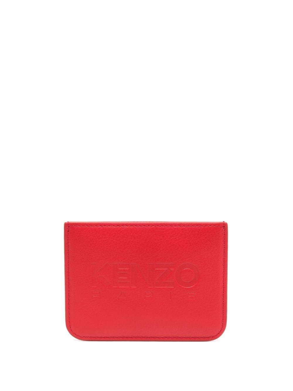 debossed-logo leather cardholder - 1