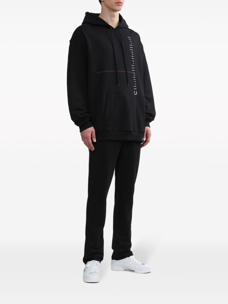 Fred Perry x Raf Simons logo-embroidered hoodie outlook