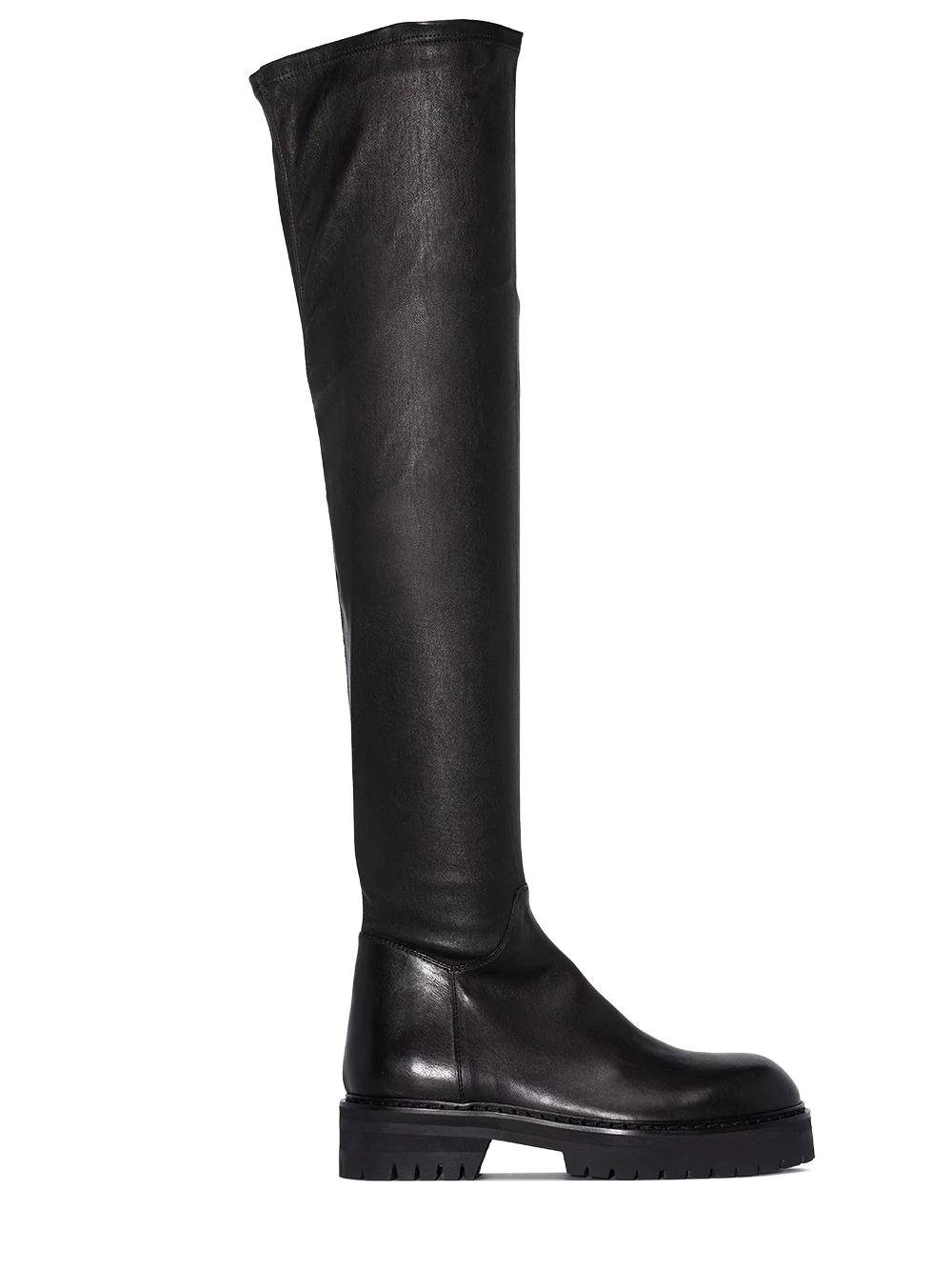 thigh-high leather boots - 1