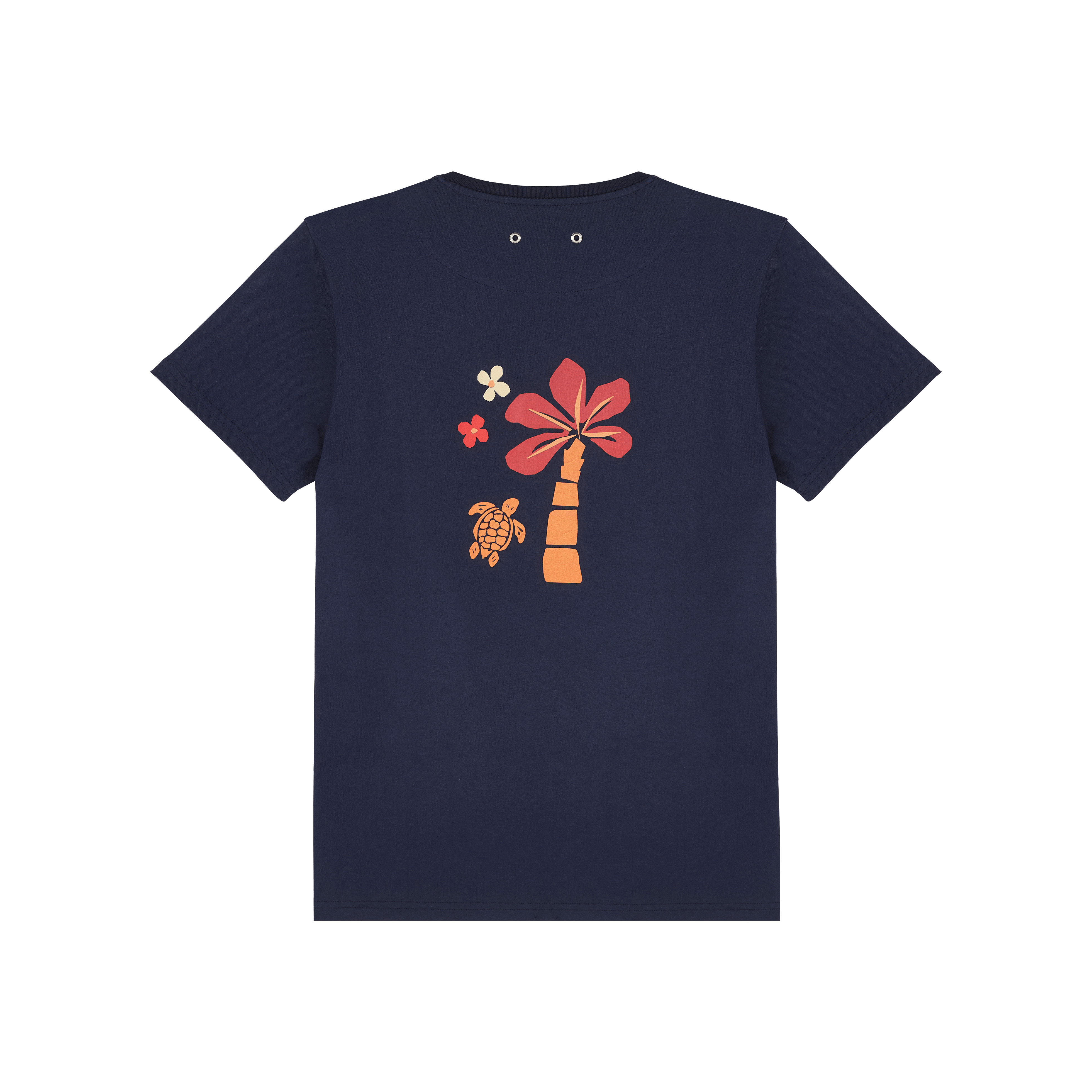 Men Organic Cotton T-shirt Monoi Turtles Back Print - 2
