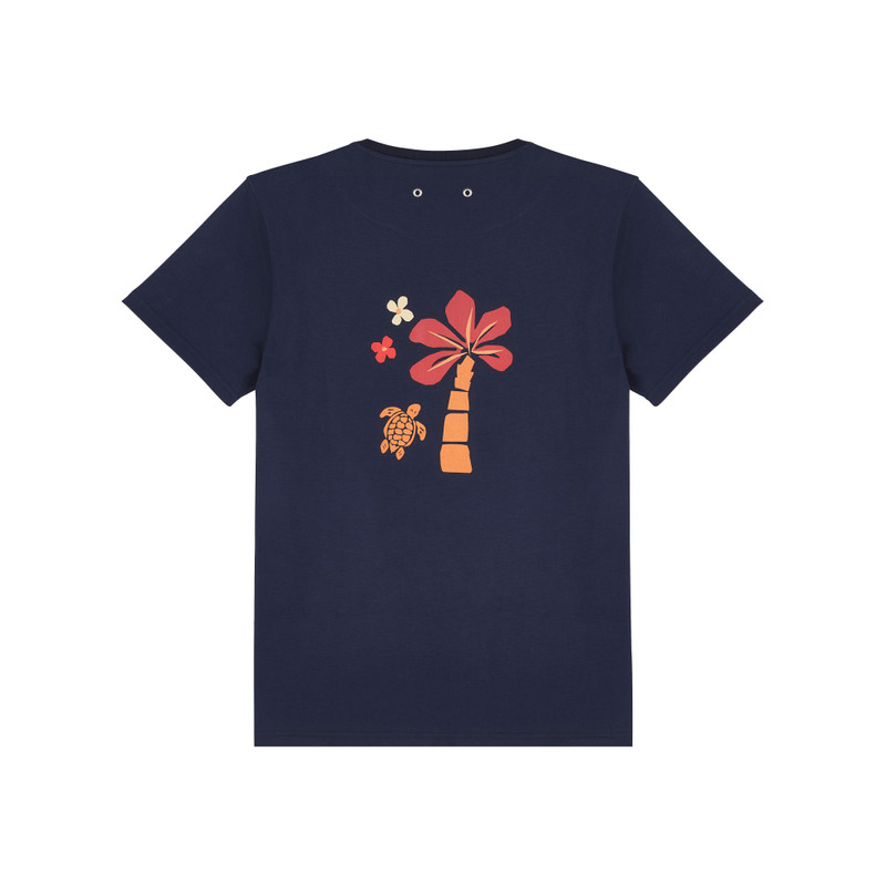 Men Organic Cotton T-shirt Monoi Turtles Back Print 2