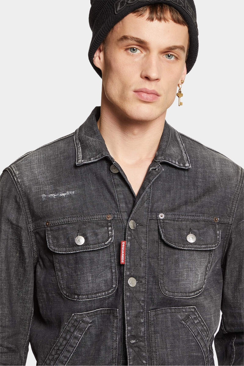 BLACK EASY WASH JEAN JACKET 5