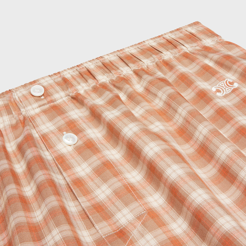 boxer shorts in check silk 3