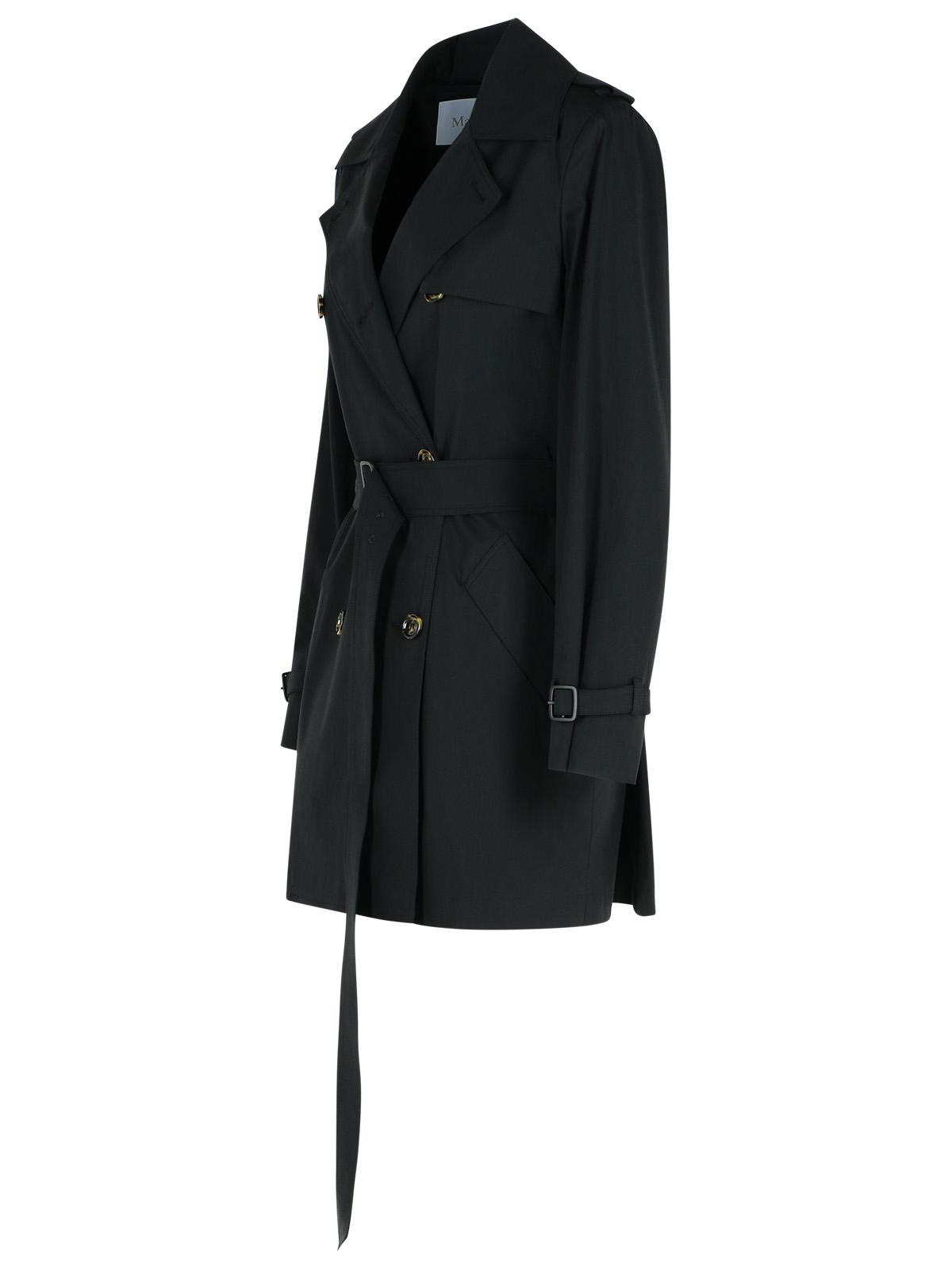 Max Mara 'Landa' Black Cotton Trench Coat Women - 2
