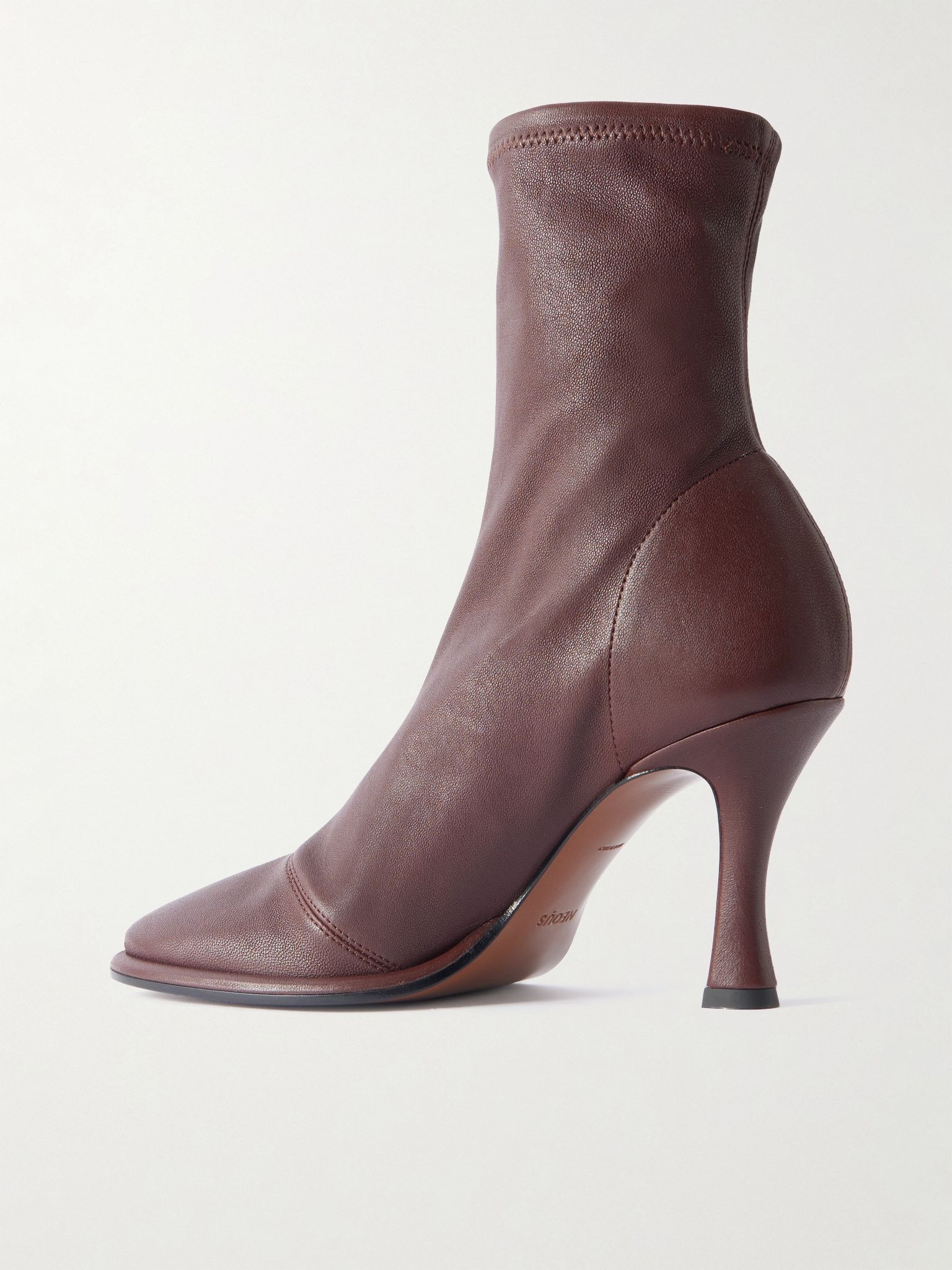 Lea leather ankle boots Chocolate - 3