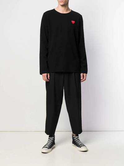 Comme des Garçons PLAY logo patch jumper outlook