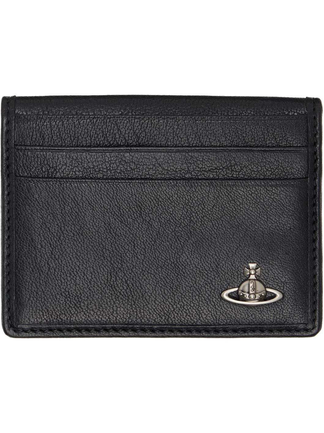 Black Bifold Leather Man Card Holder - 1