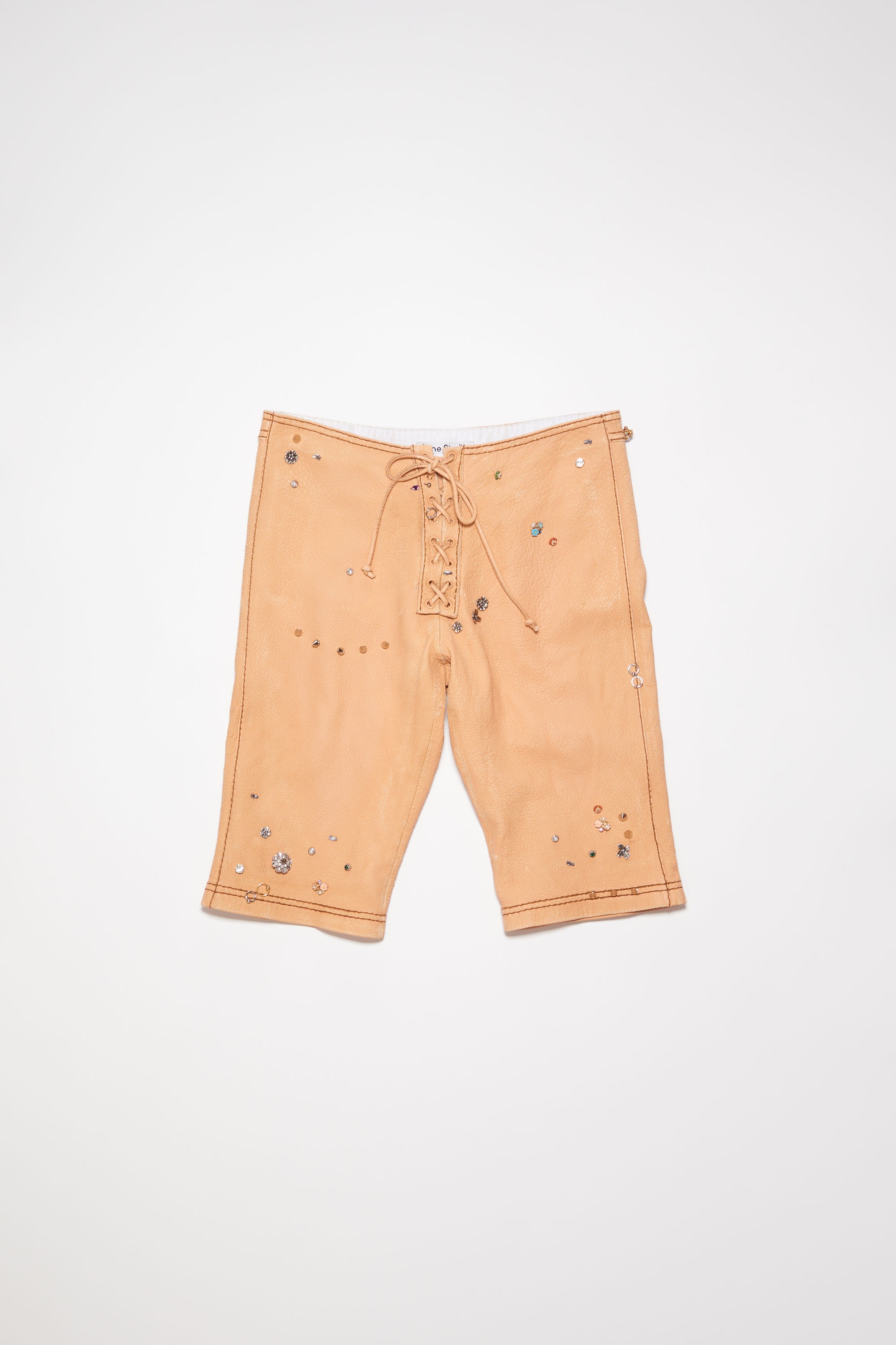 Leather shorts - Ecru beige - 1