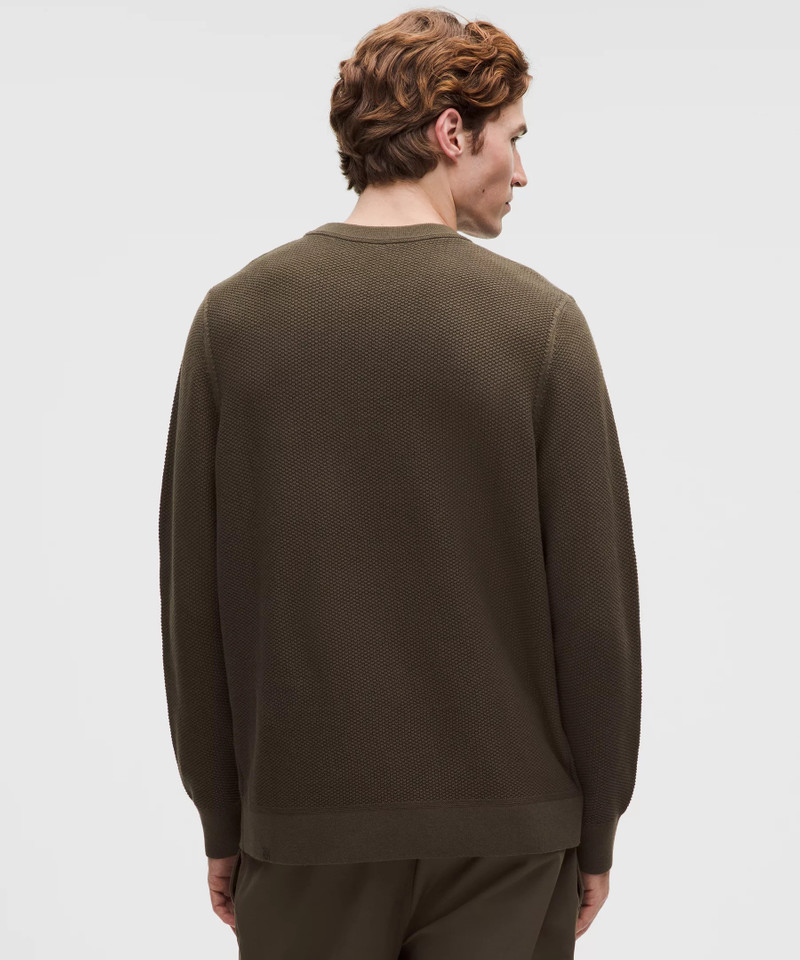 Textured Knit Crewneck Sweater 3