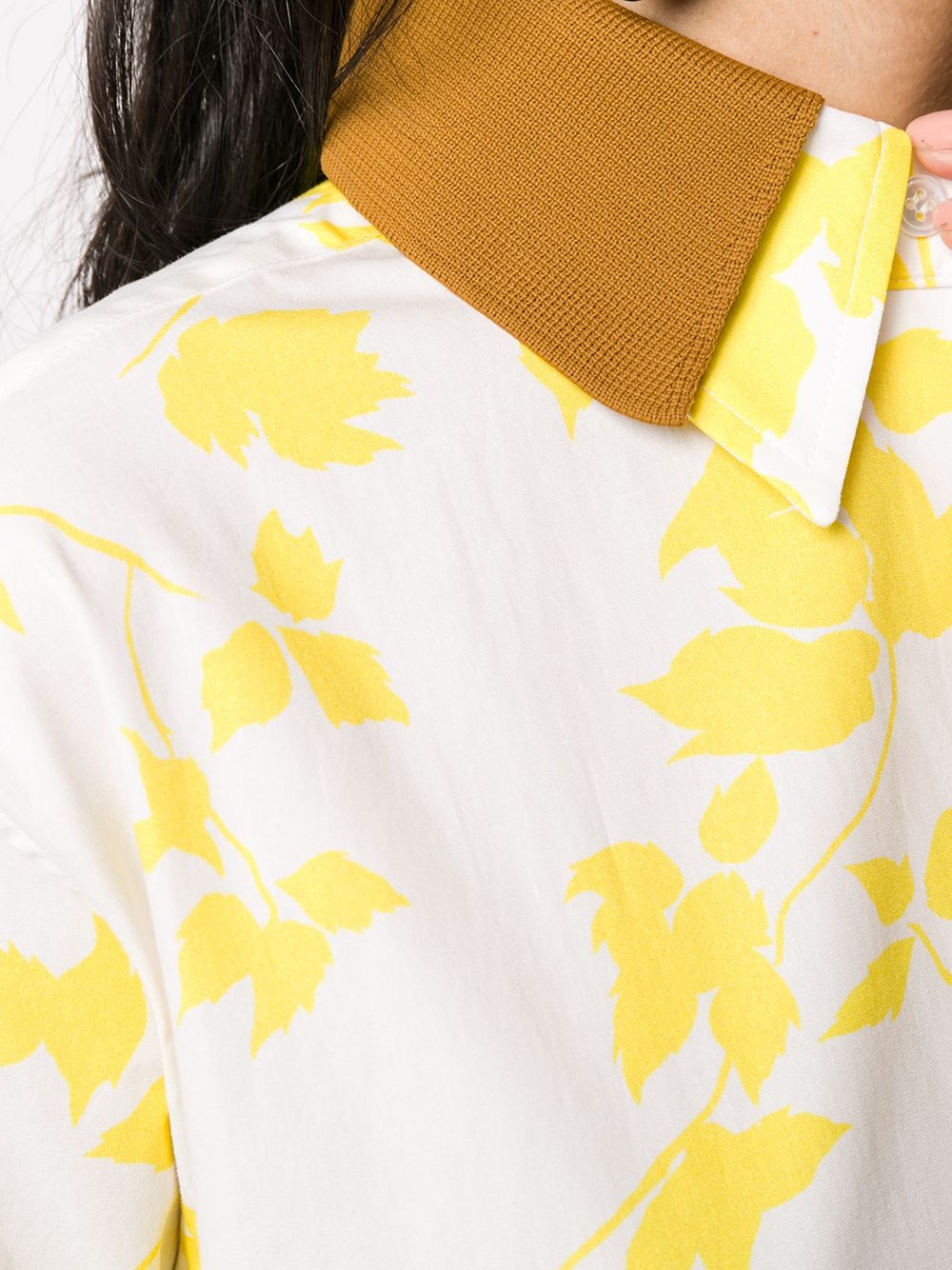 leaf print shirt - 5