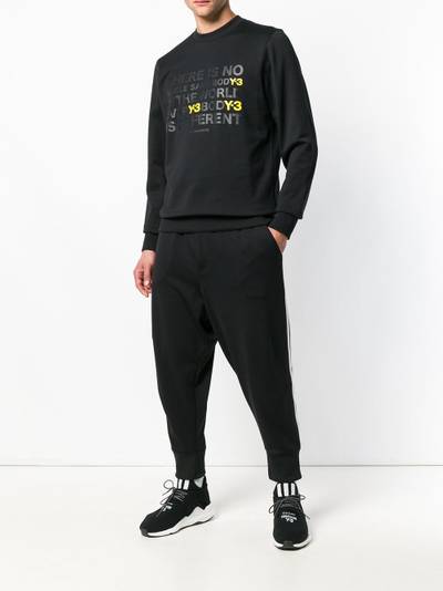 Y-3 slogan-print sweatshirt outlook