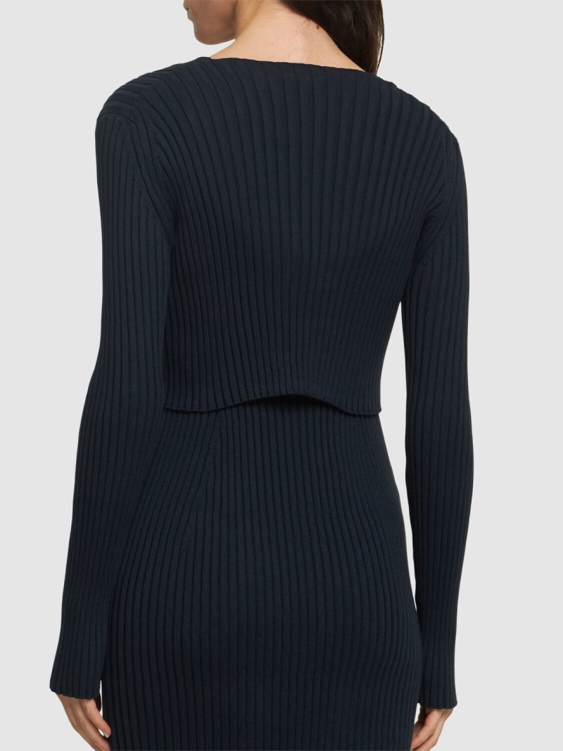 AURALEE Cotton wide rib knit zip-up cardigan | luisaviaroma