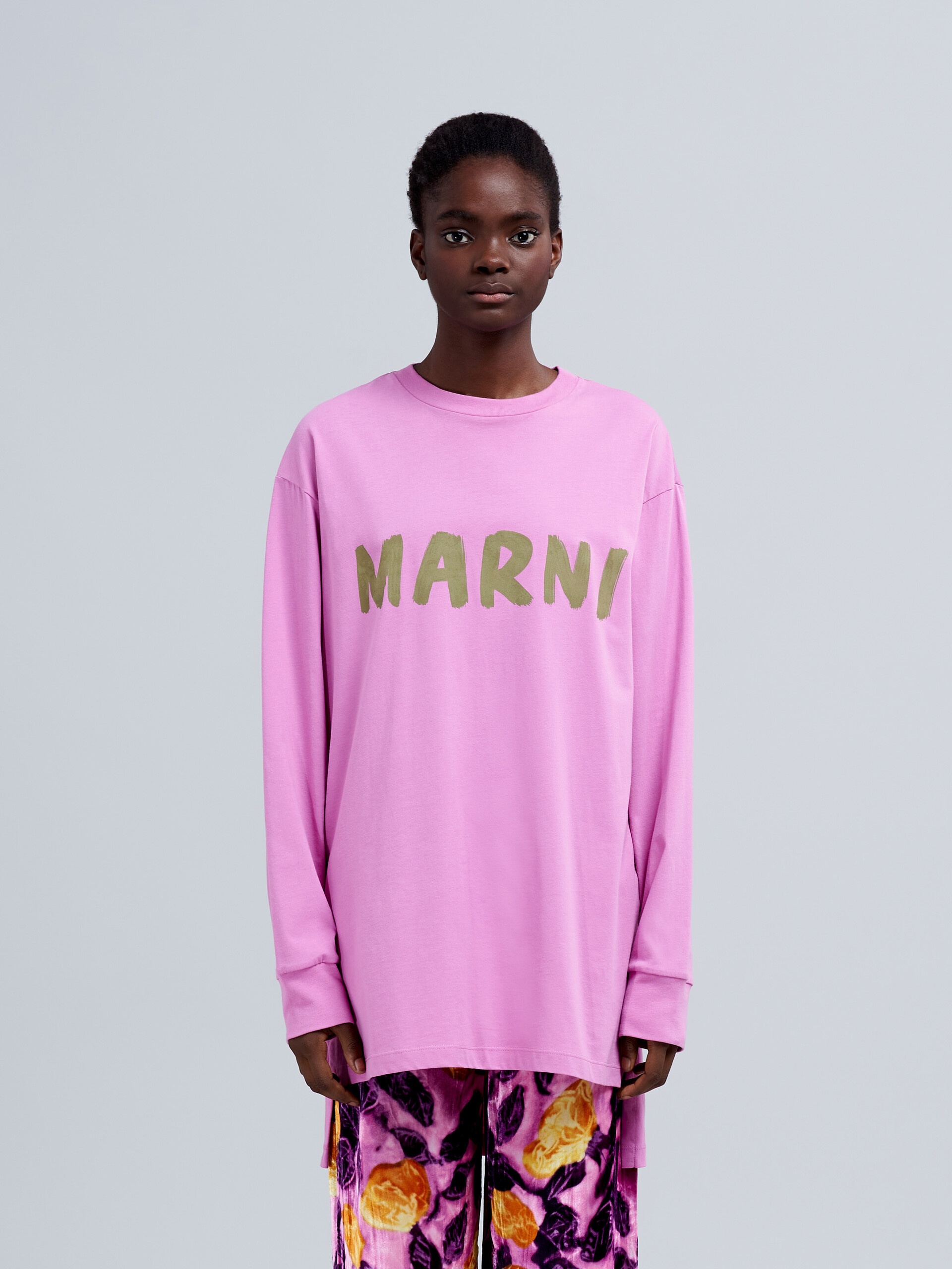 PINK LOGO PRINT BIO JERSEY T-SHIRT - 2
