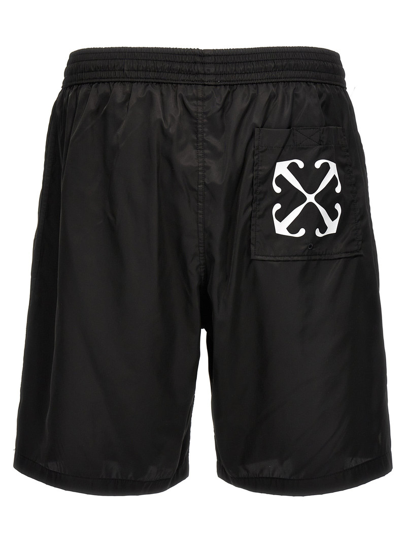 Off-White Arrow Surfer Beachwear White/Black outlook