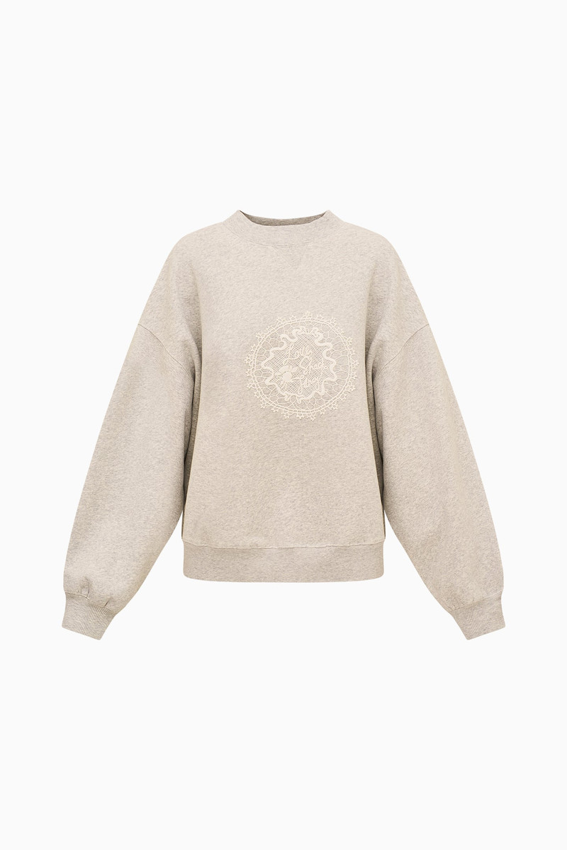 Havenleigh Lace Logo Crewneck Sweatshirt 1