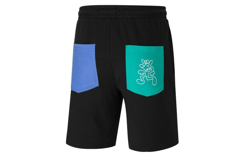 PUMA PUMA x MR DOODLE Crossover Funny Graffiti Sports Shorts Black 530654-01 outlook
