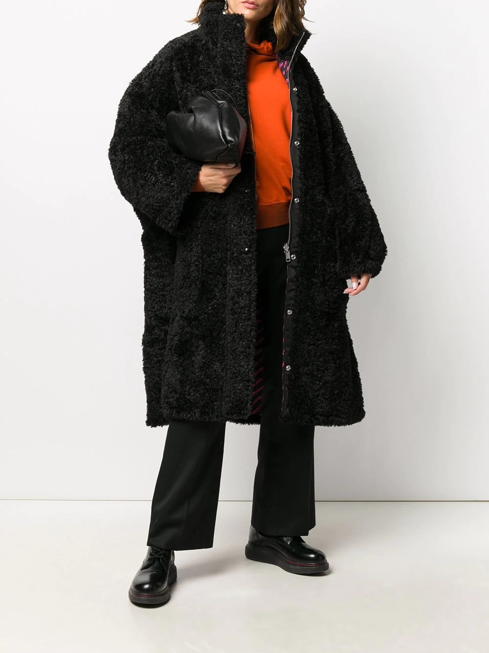 reversible oversized teddy coat - 2