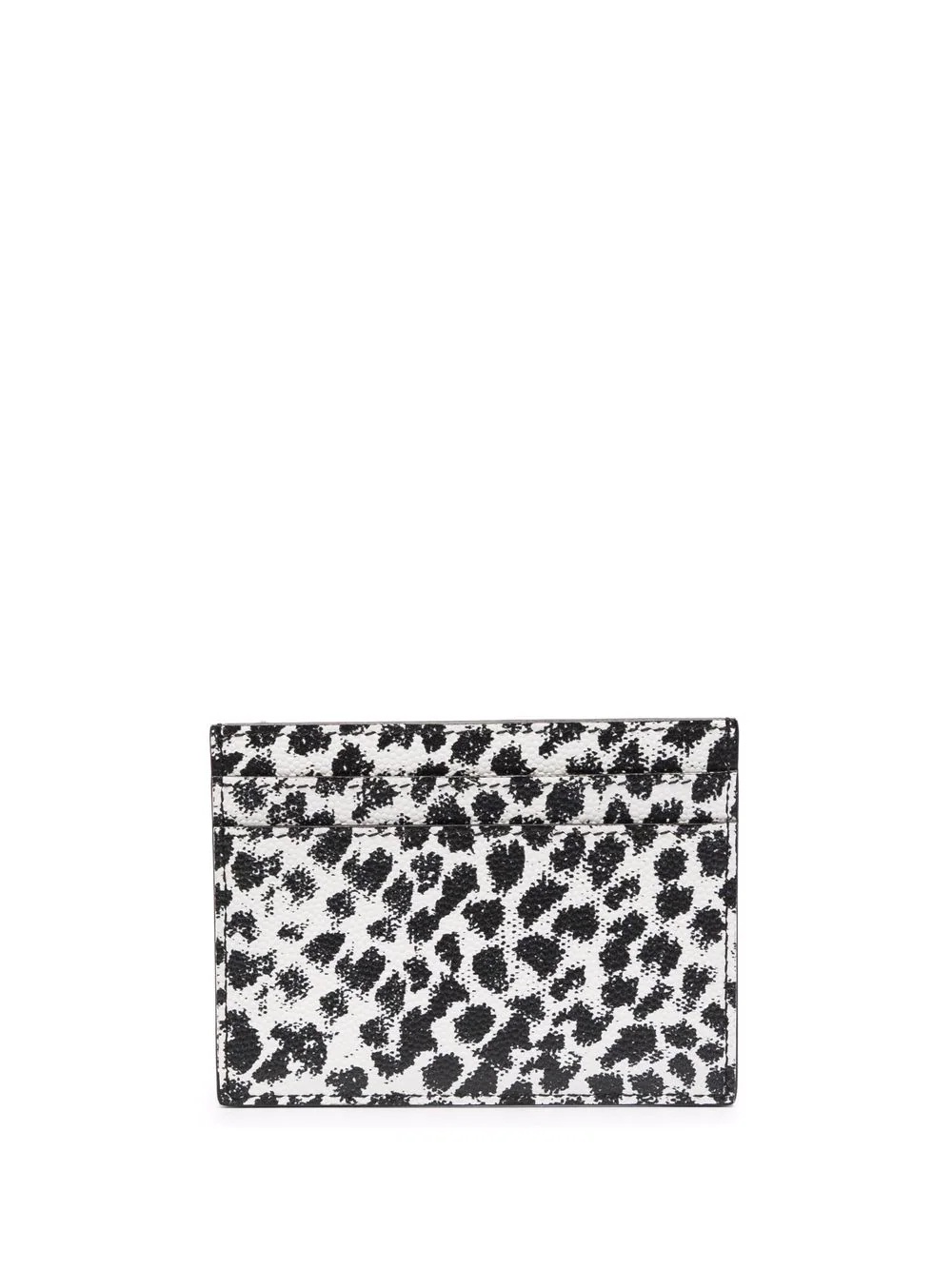 leopard-print leather cardholder - 2