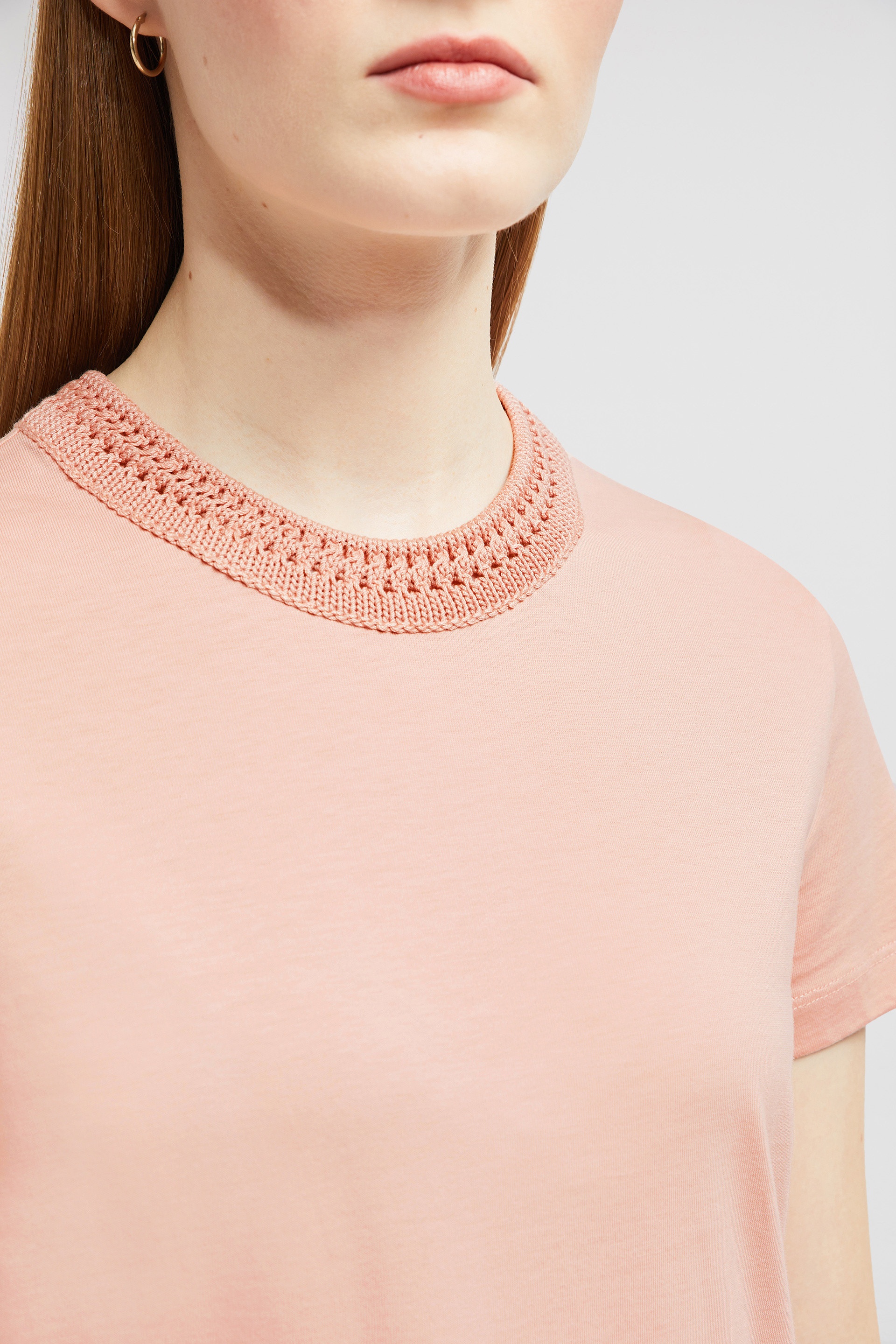 Crochet Accent Cotton T-Shirt - 6