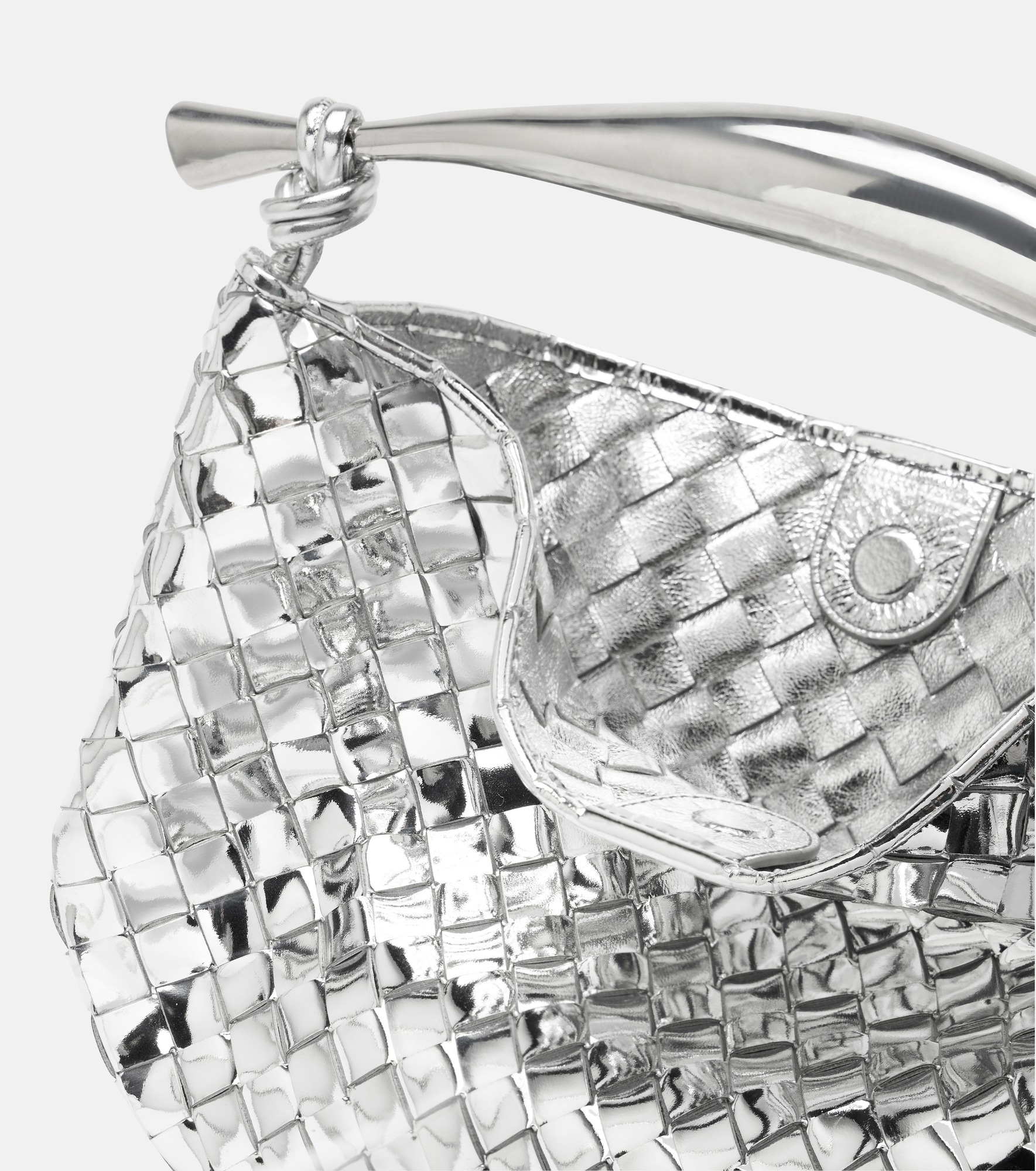 Sardine Small mirrored leather tote bag - 3