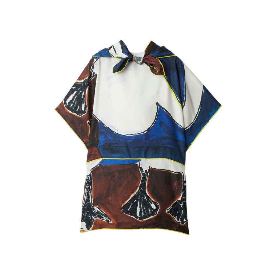 Burberry Short Sleeve Swan Print Blouse, Size One Size - 6