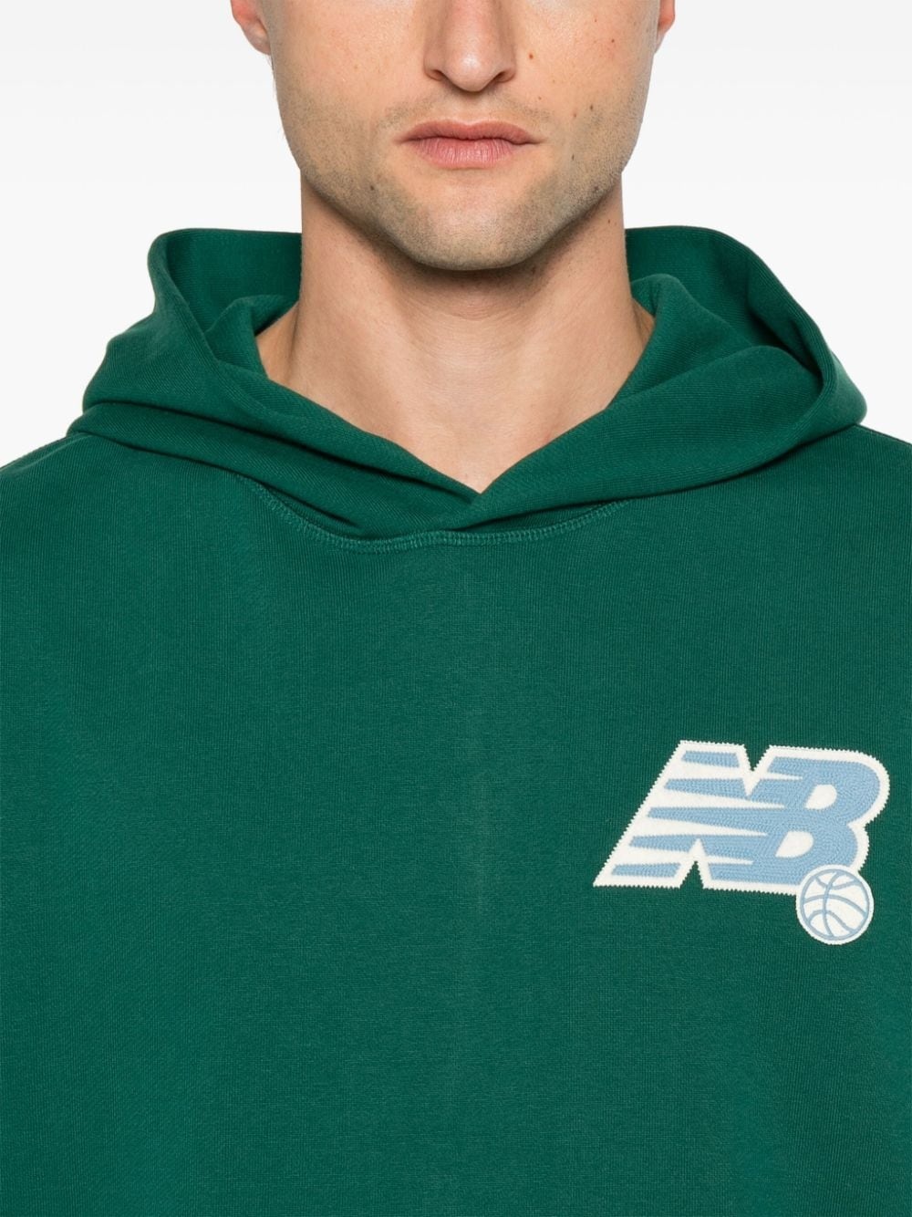 New Balance logo-patch hoodie | REVERSIBLE