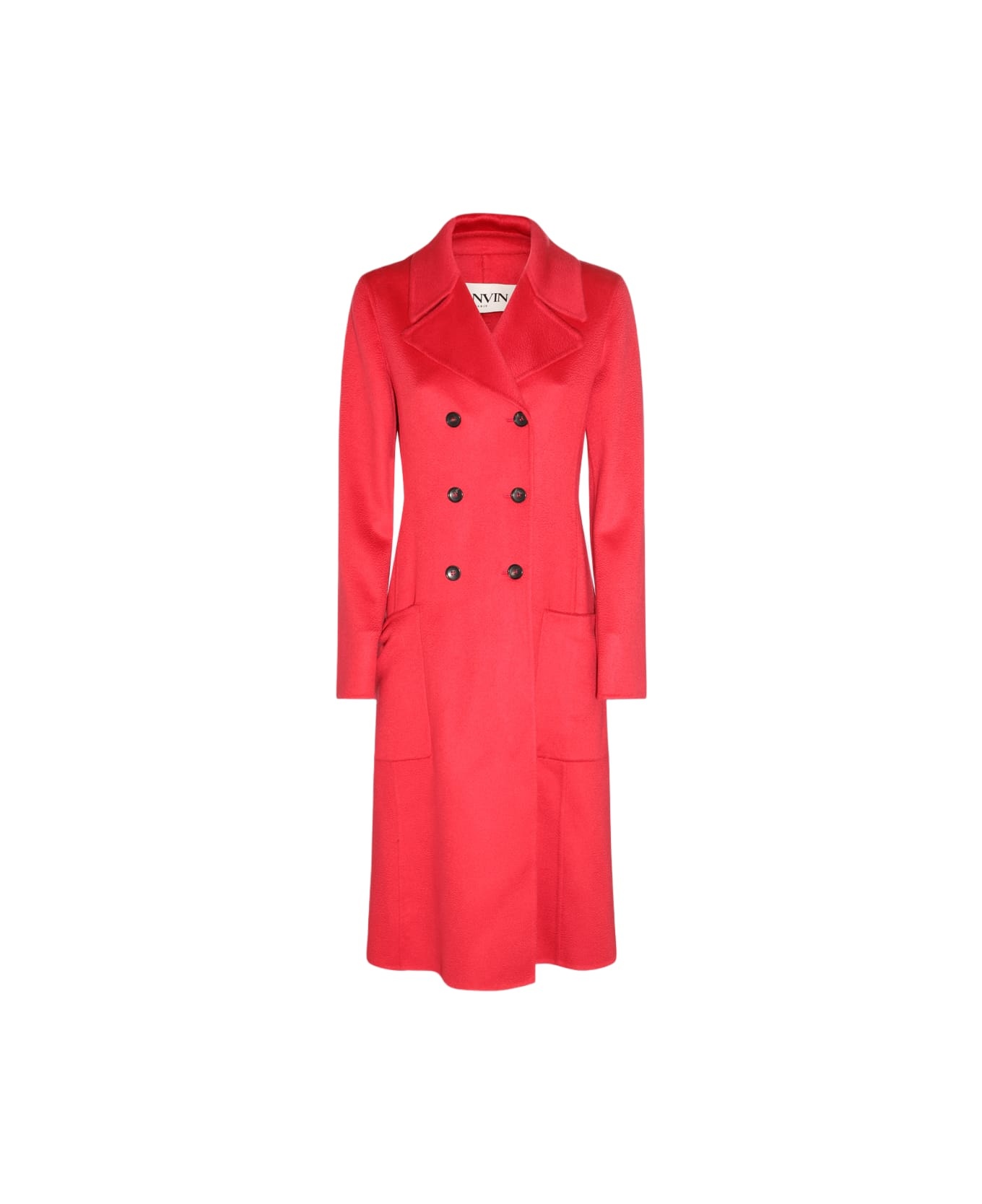 VIP【関税送料無料】希少 LANVIN WATERMELON CASHMERE LONG COAT Lanvin Watermelon Cashmere Long Coat | italist | REVERSIBLE