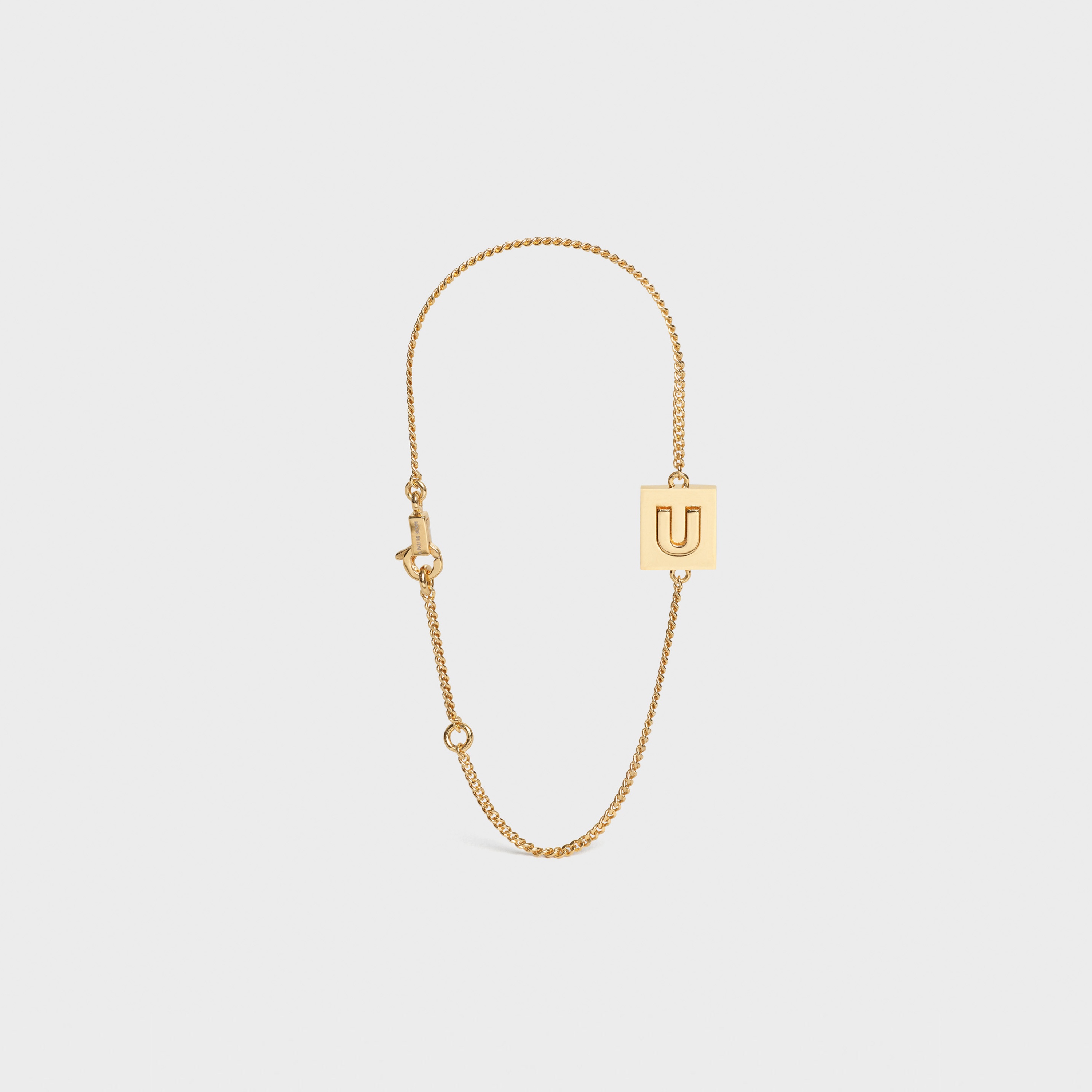 Alphabet U Bracelet in Brass - 2